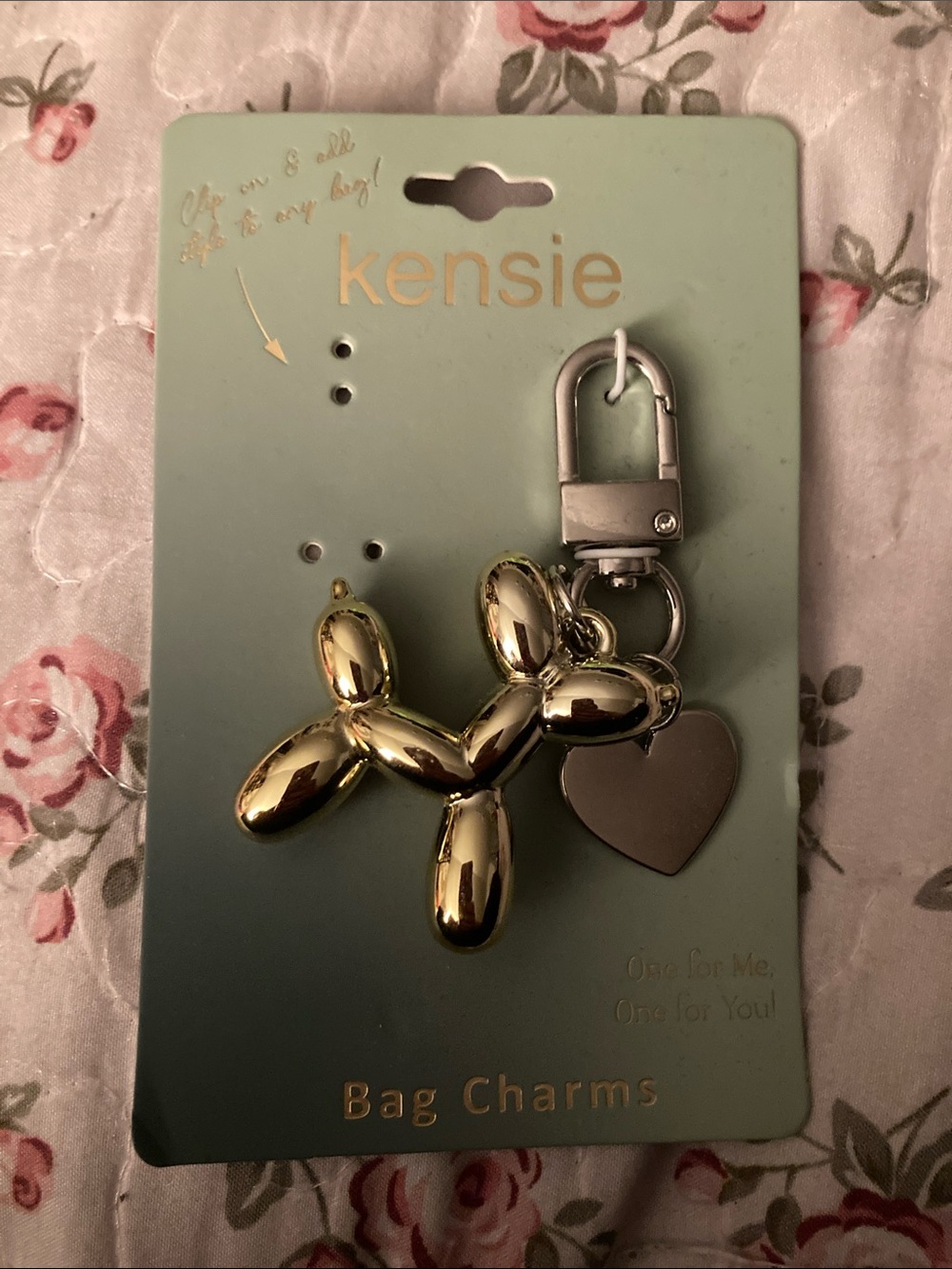 kensie Gold Balloon Dog Bag Charm